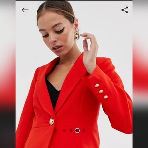 River Island Petite - Size 4 (Small) Red Blazer